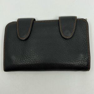 Neta Sade Dark Brown and Metallic Orange Leather Wallet